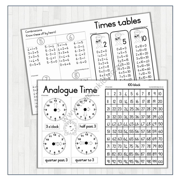 YEAR PACKAGE: Homework for Maths (PDF)