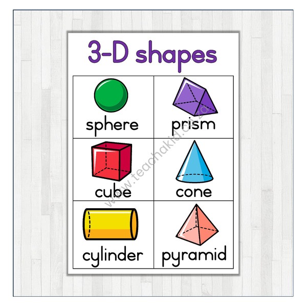 3D Shapes Poster 01 (printed)