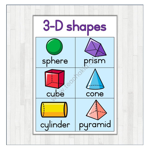 3D Shapes Poster 02 (printed)