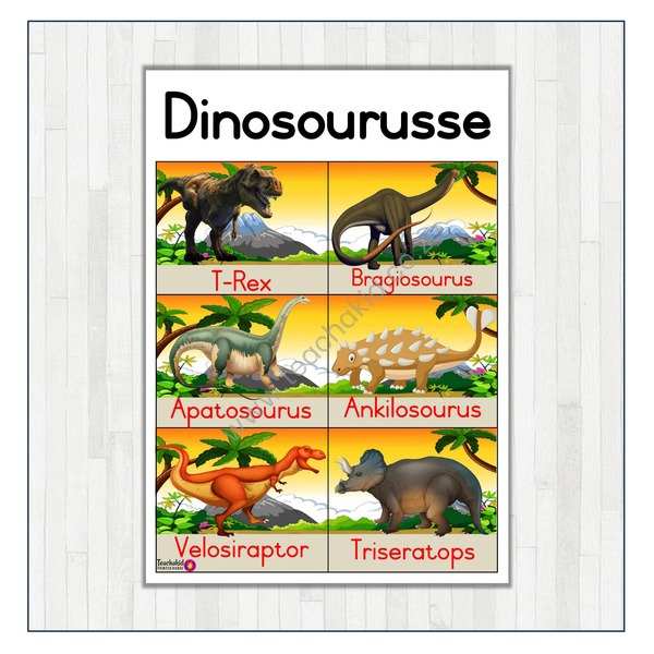 Dinosourusse Plakkaat (printed)