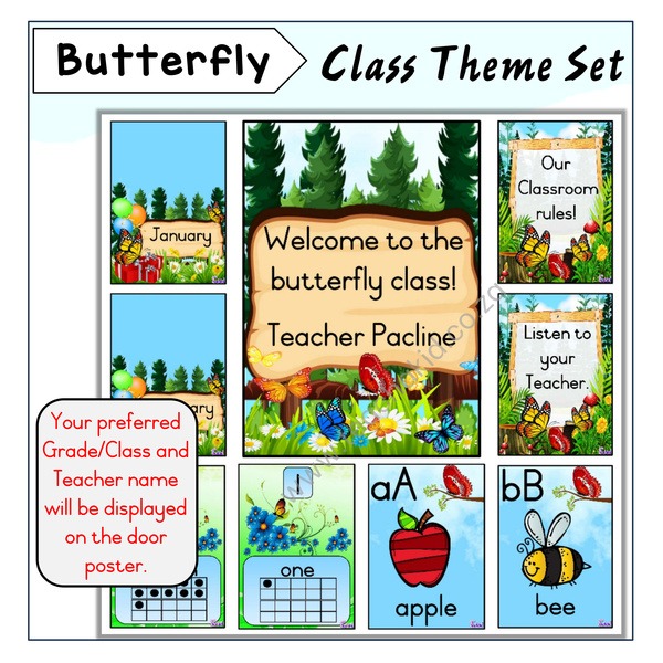 Butterfly Class Theme Set (printed)