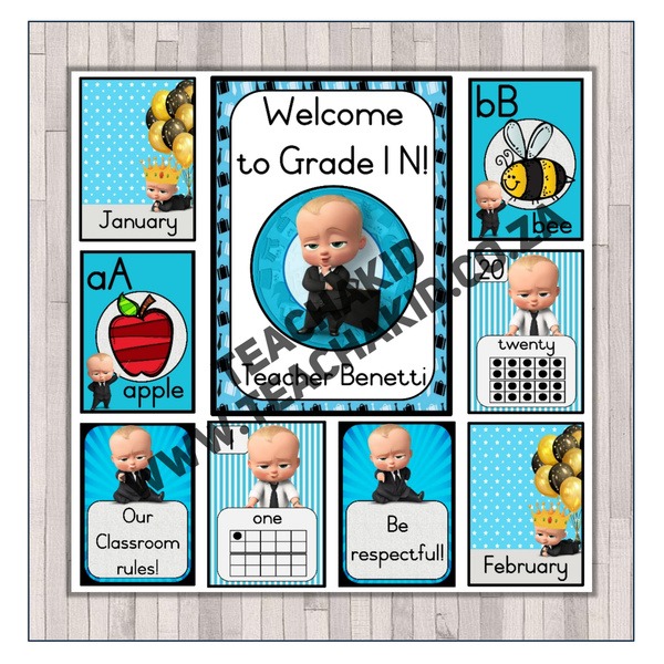 Boss Baby in blue Theme Set (printed)