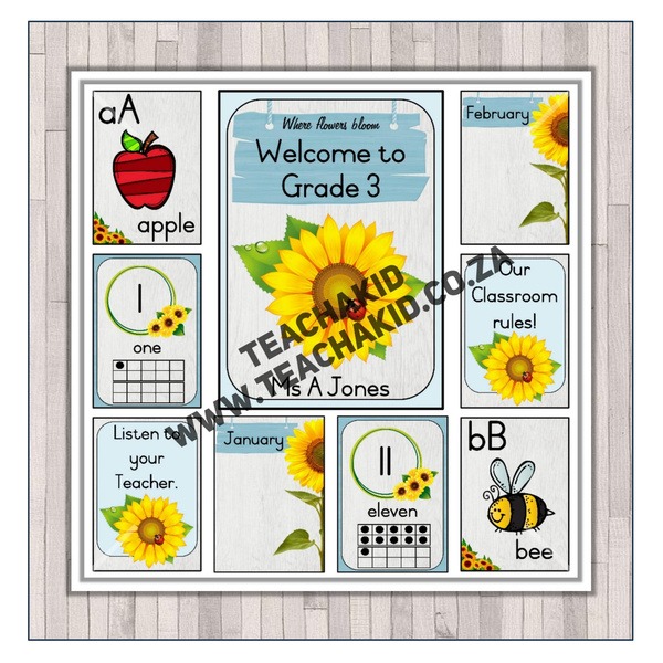 Sunflower Class Theme Set (printed)