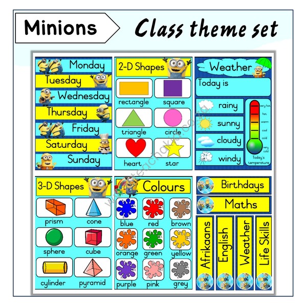 Minions Class Theme Set (printed)