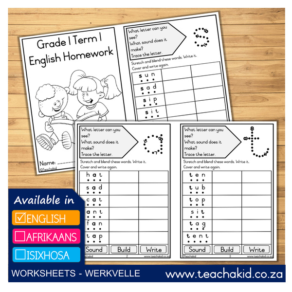 Term 1 Grade 1 Homework for Home Language (digital)