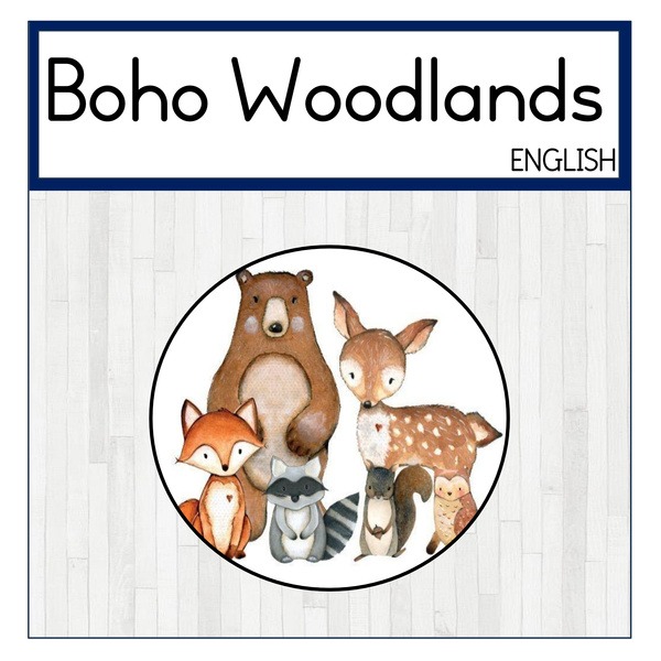 Boho Woodlands Class Theme Set (printed)