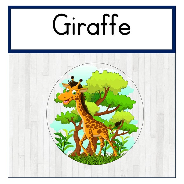 Giraffe Theme Set (printed)
