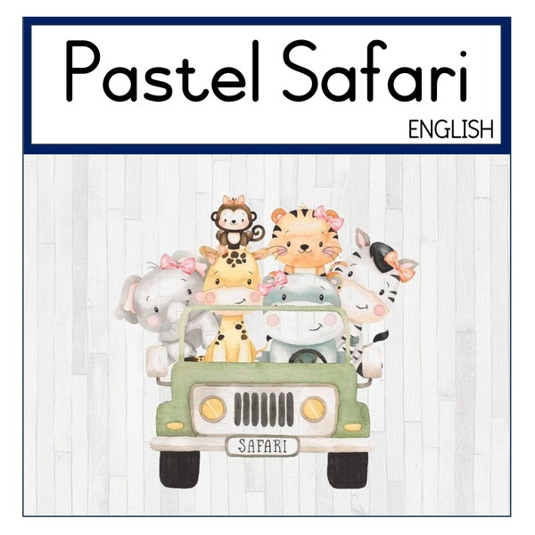 Pastel Safari Theme Set (printed)