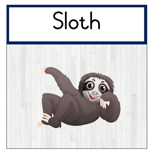 Sloth Class Theme Set (printed)