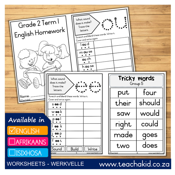 Term 1 Grade 2 Homework for Home Language (digital)