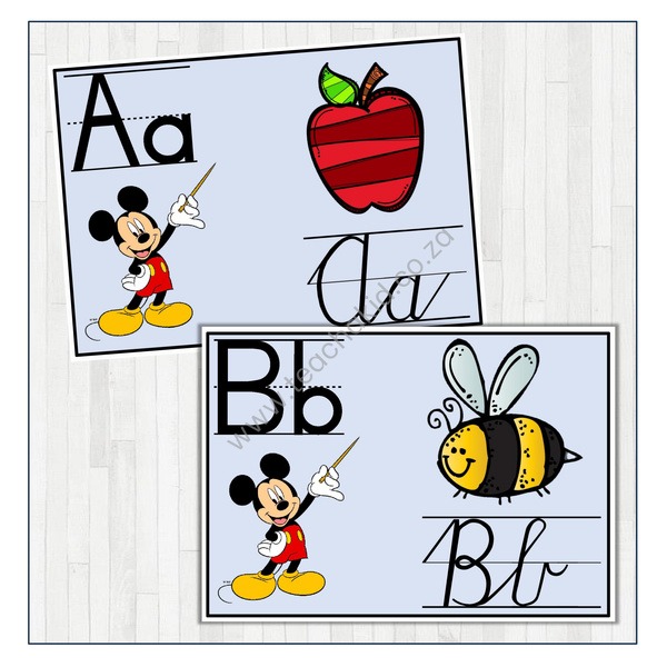 Alphabet in Mickey Mouse theme (printed)