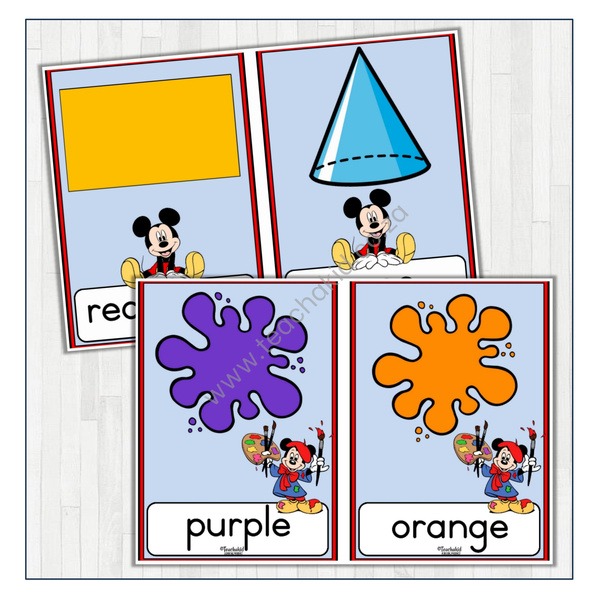 Colours and Shapes in English – Mickey Mouse (PDF)
