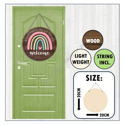 Door Sign - Bright Rainbow