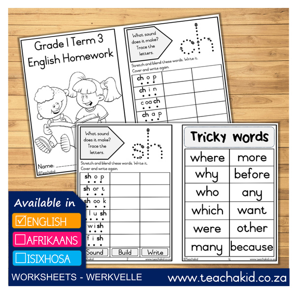 Term 3 Grade 1 Homework for Home Language (digital)