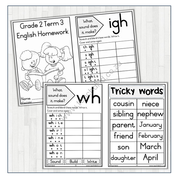 Grade 2 TERM 3 Homework for Home Language (PDF) - Teachakid