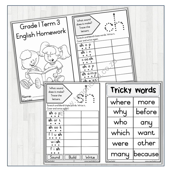 TERM 3 Homework for Home Language-Grade 1 (PDF)