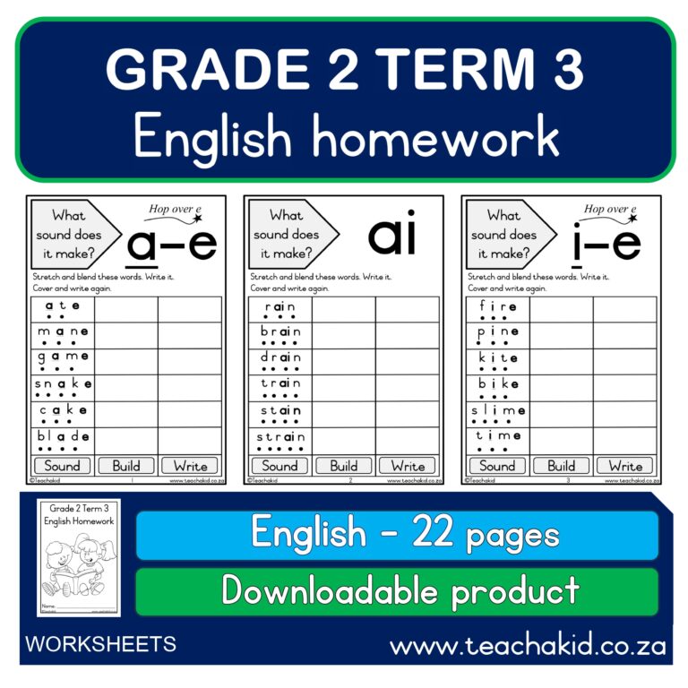 Grade 2 Term 3 Homework for Home Language (PDF) - Teachakid