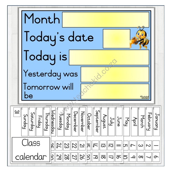 Bee English Class Calendar (PDF)