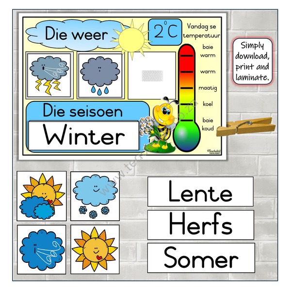 Bee Afrikaans Weather Chart (PDF)