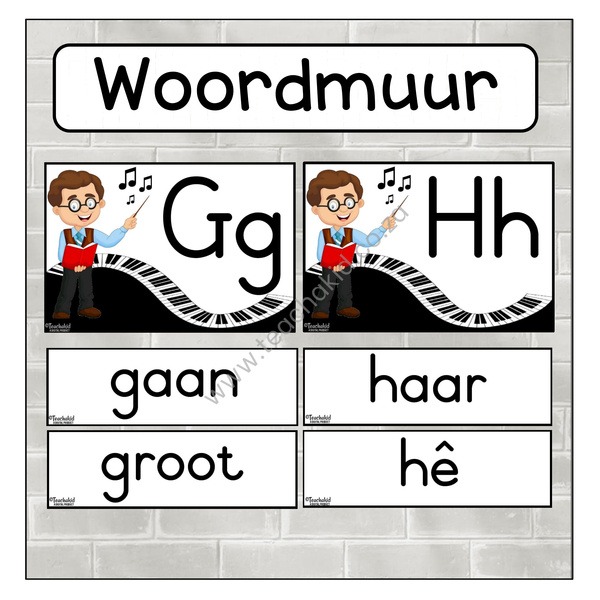 Music Afrikaans Word Wall (PDF)