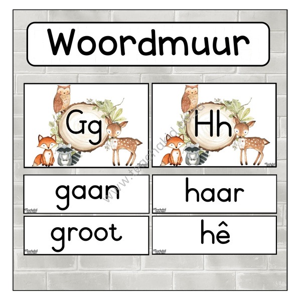 Woodlands Afrikaans Word Wall (PDF)