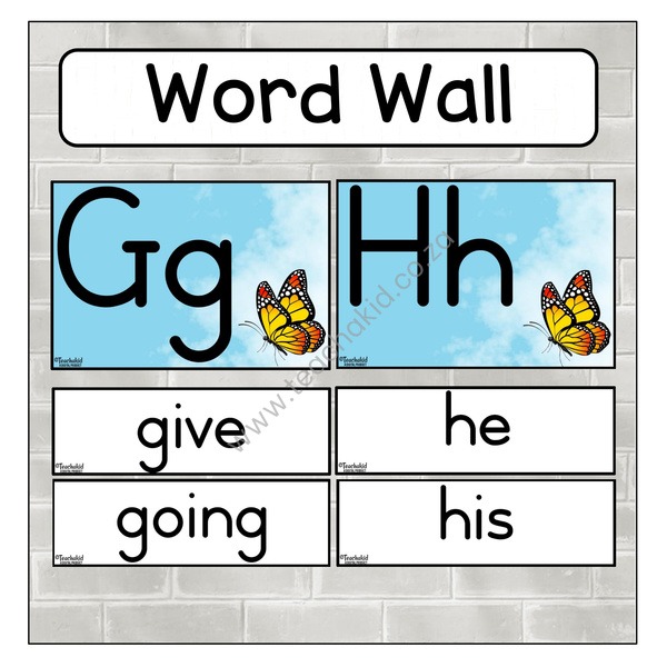 Butterfly English Word Wall (PDF)