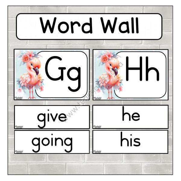 Flamingo English Word Wall (PDF)