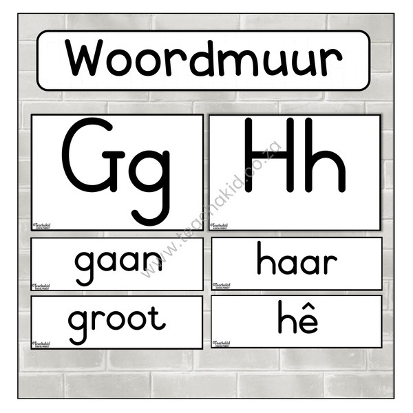 Afrikaans Word Wall (PDF)