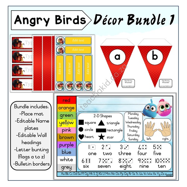 Angry Birds English Decor Bundle 01 (PDF)