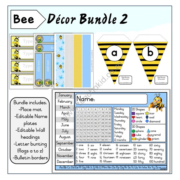 Bee English Decor Bundle 02 (PDF)