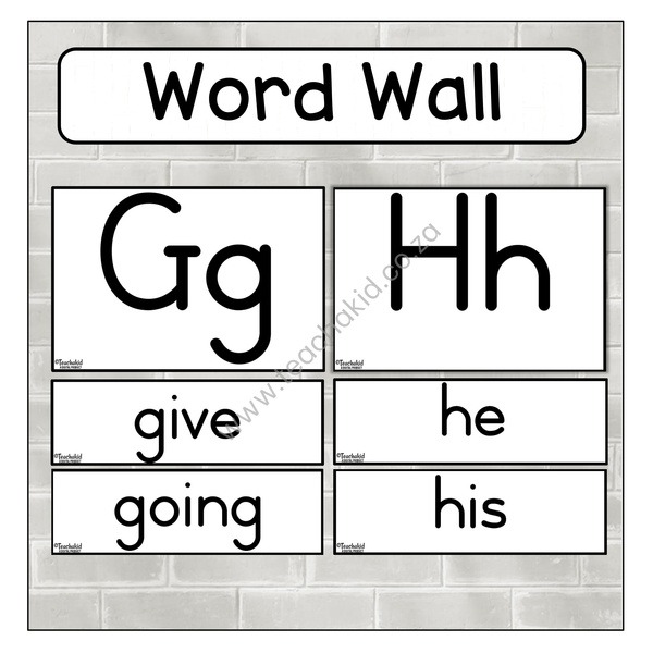 English Word Wall (PDF)