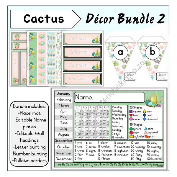 Cactus English Decor Bundle 02 (PDF)