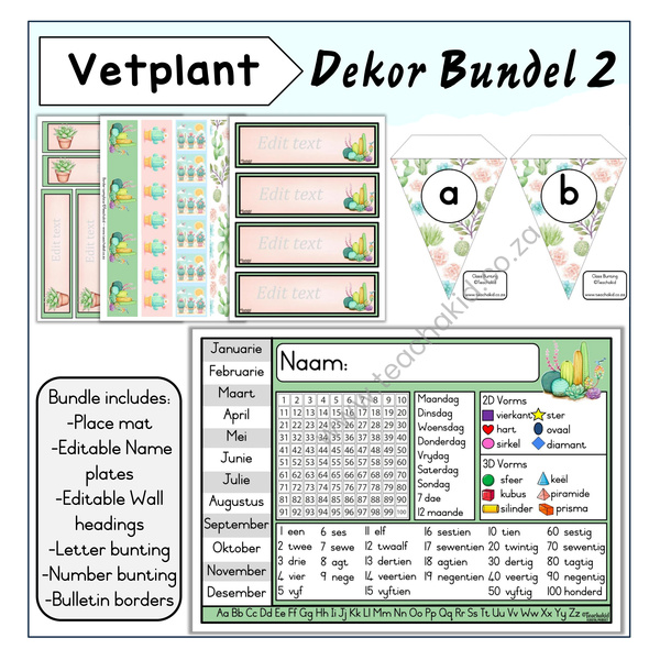 Cactus Afrikaans Decor Bundle 02 (PDF)