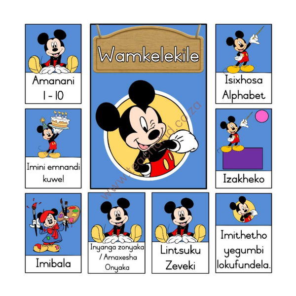 Mickey Mouse Theme Set in Xhosa – Preschool (printed)