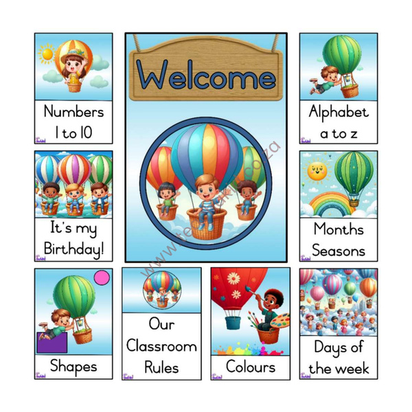 Air Balloon Theme Set in English (printed)