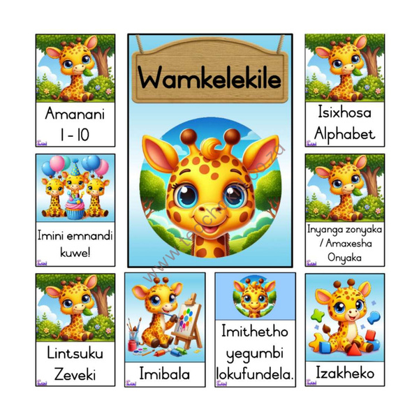 Giraffe Theme Set in Xhosa – Preschool (printed)