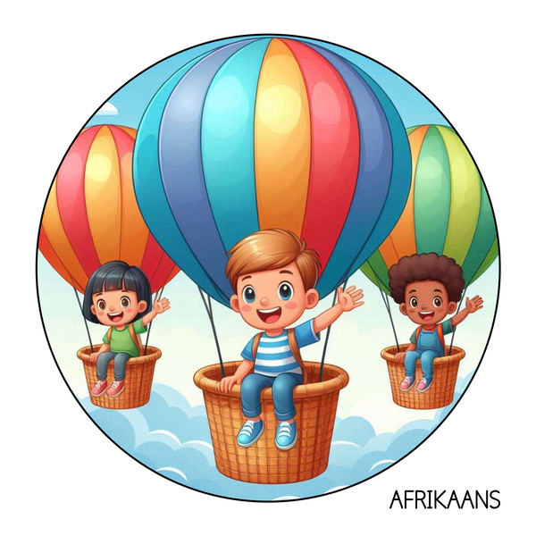 Air Balloon Theme Set in Afrikaans (printed)