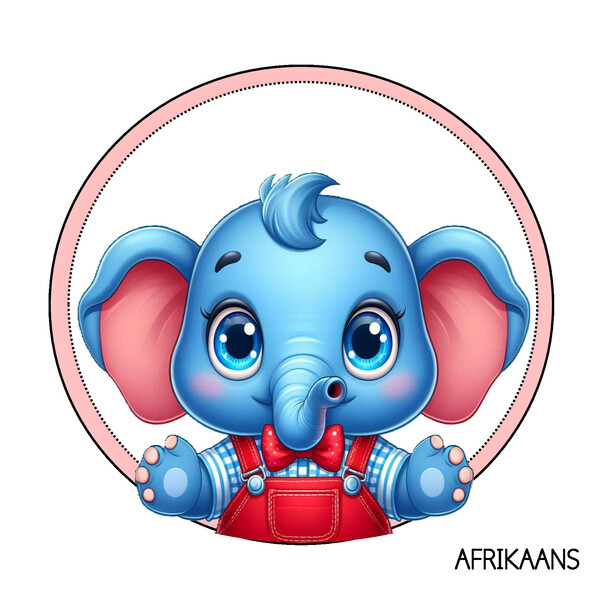 Elephant Theme Set in Afrikaans (printed)