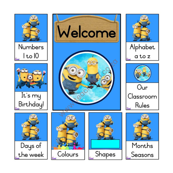 Minions Theme Set in English (printed)