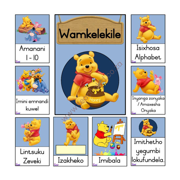 Winnie the Pooh Theme Set in Xhosa – Preschool (printed)