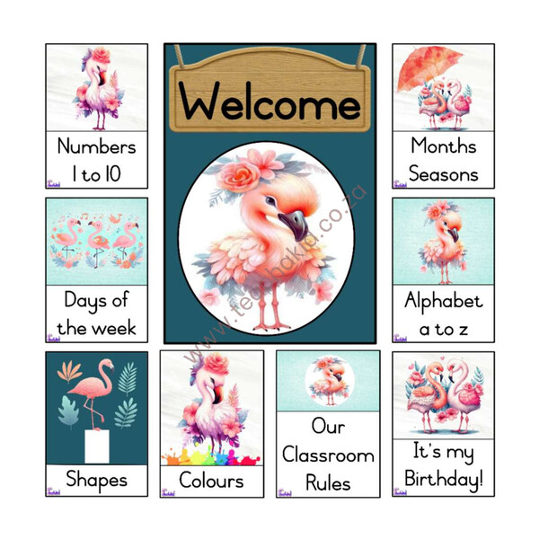 Flamingo Theme Set in English (printed)