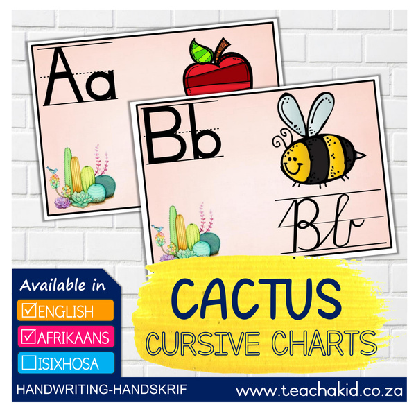Cursive Cactus-Vetplant