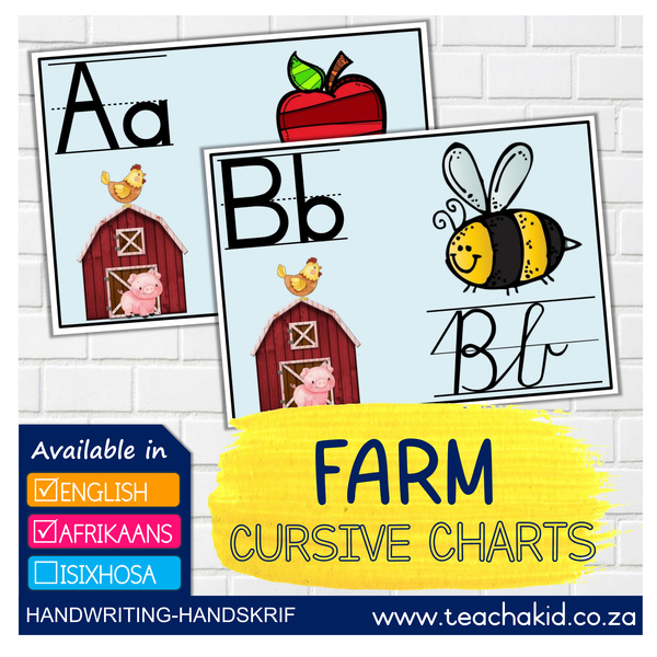 Cursive Farm-Op die plaas