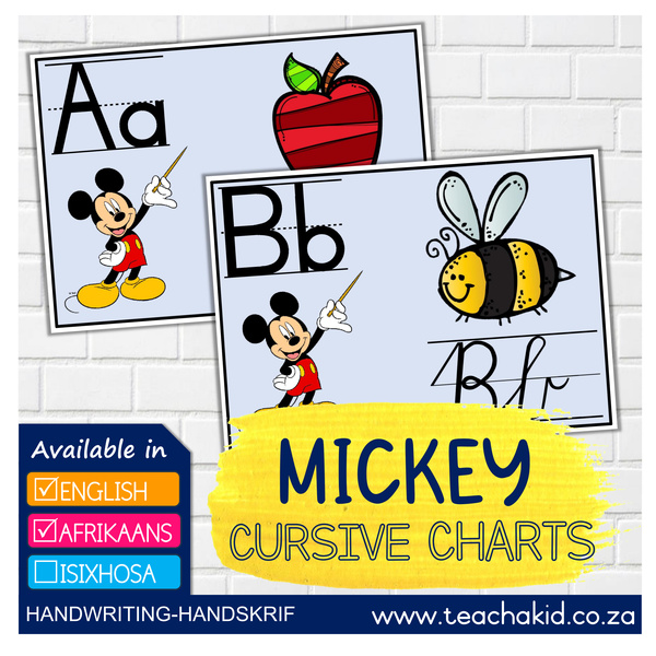 Cursive Mickey Mouse