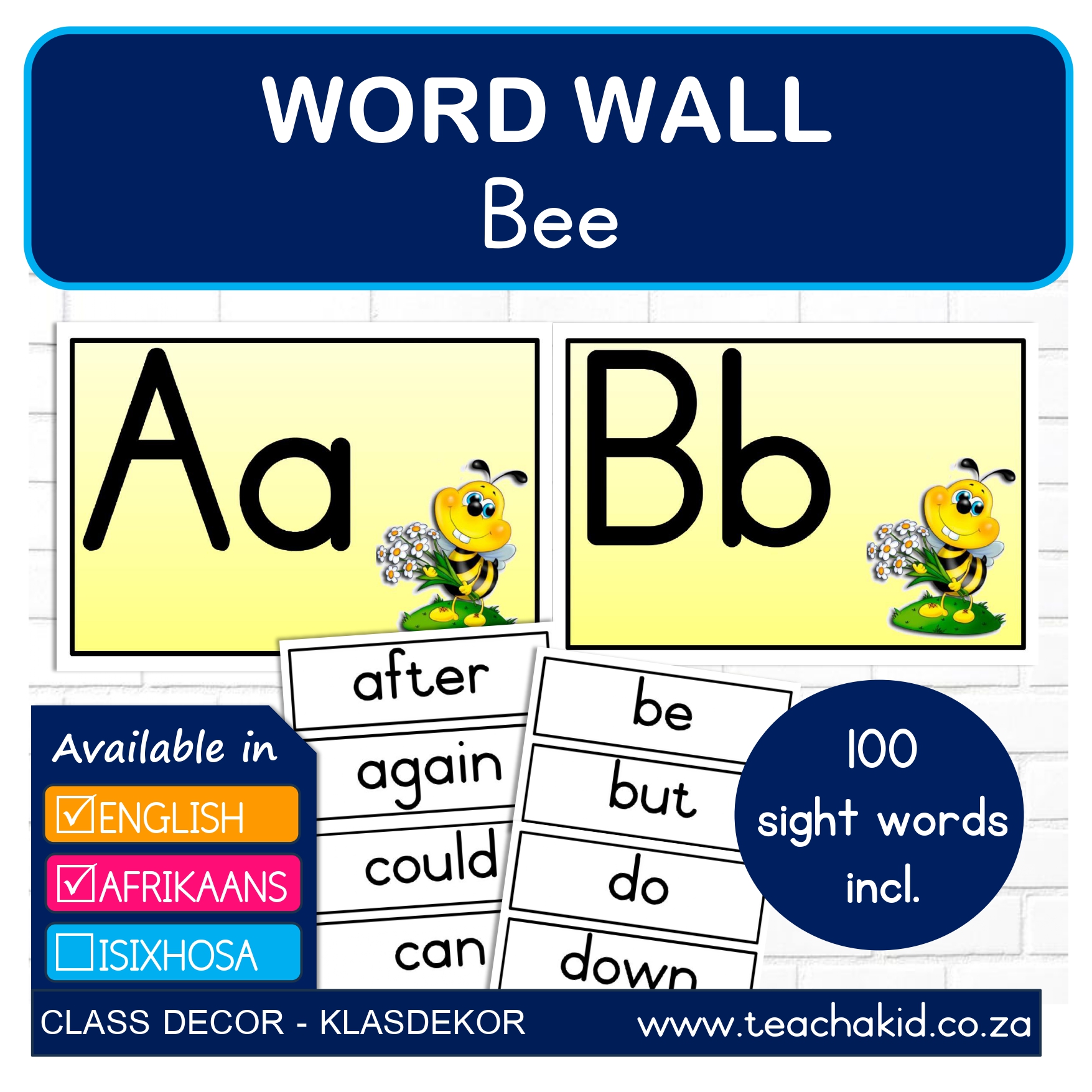 Word Wall Bee-Bytjie (digital)