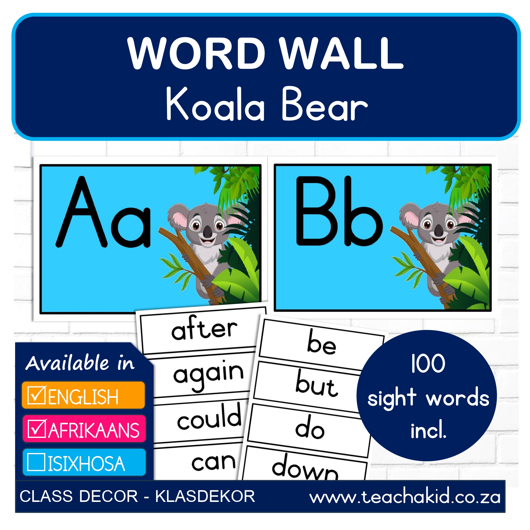 Word Wall Koala-Koalabeer (digital)