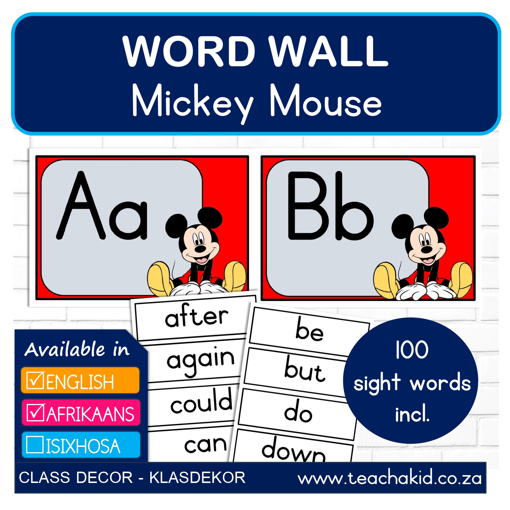 Word Wall Mickey Mouse (digital)