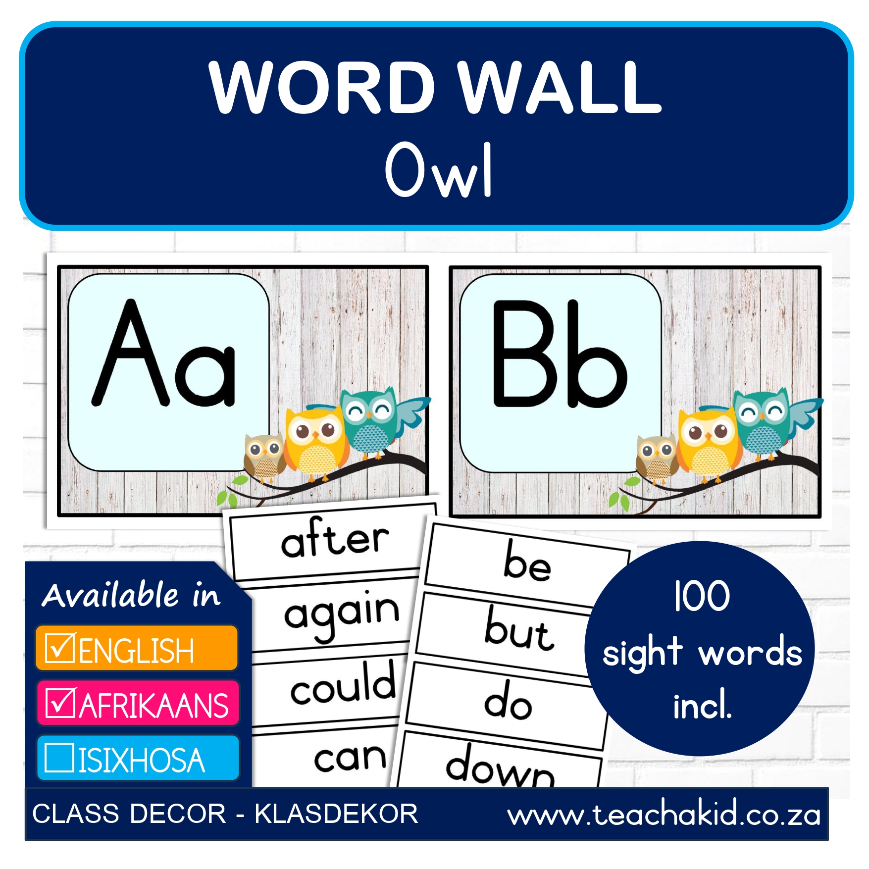 Word Wall Owl-Uil (digital)