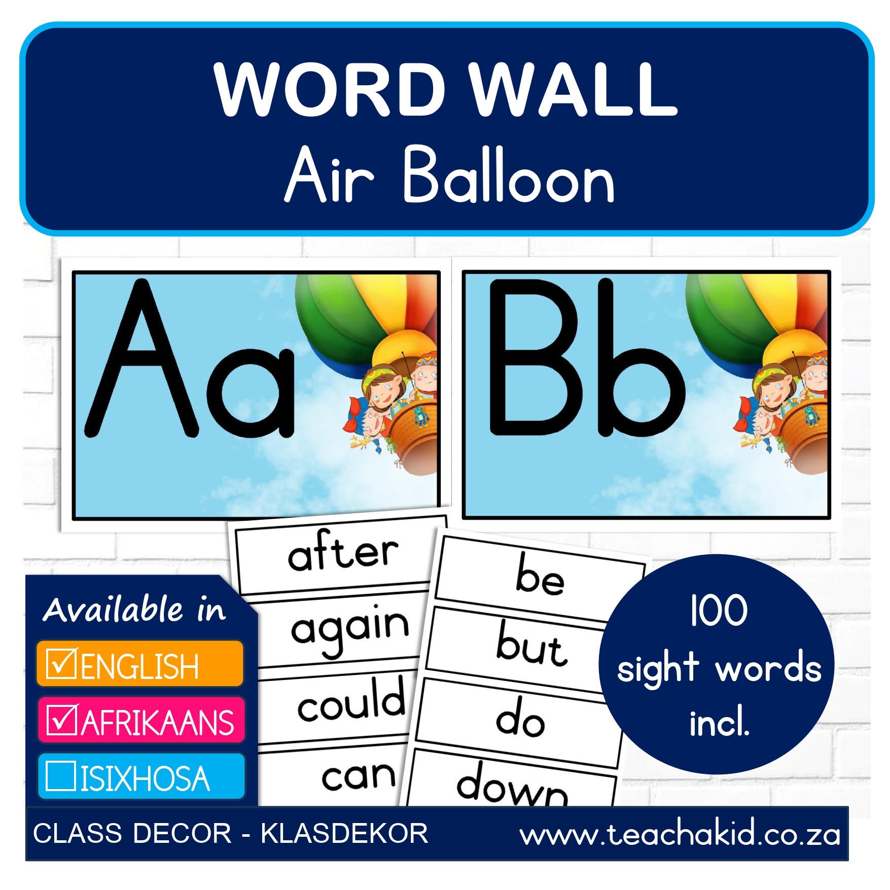 Word Wall Air Balloon-Lugballon (digital)