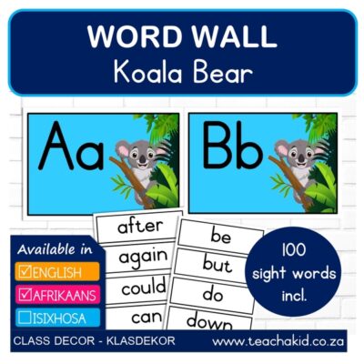 Word Wall Koala-Koalabeer (digital)